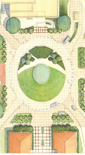 Plan view of conceptual design for Mining Circle