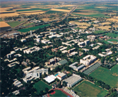 Aerial view of campus